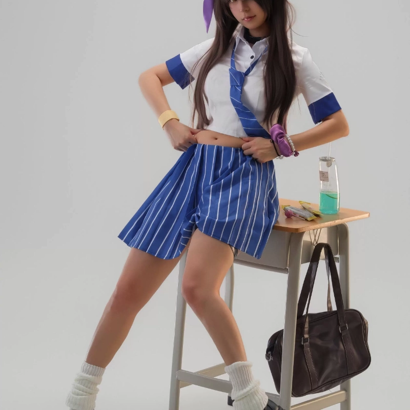 Naga Cosplay Costume JK Unifor - огляд і ціна Knee High Sock Women